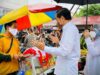 Presiden Jokowi Bagikan BLT di Pasar Angso Duo Jambi